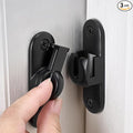 3 Pcs Matte Black 90/180 Degree Sliding Door Latches,Zinc Alloy Flip Latch | Barn Door Latch,Cabinet Lock,Right Angle Door Lock,for bedroom,cabinet,drawer,Gardens,Wine Cabinet,garage,window,Pet Cage by Wocoe