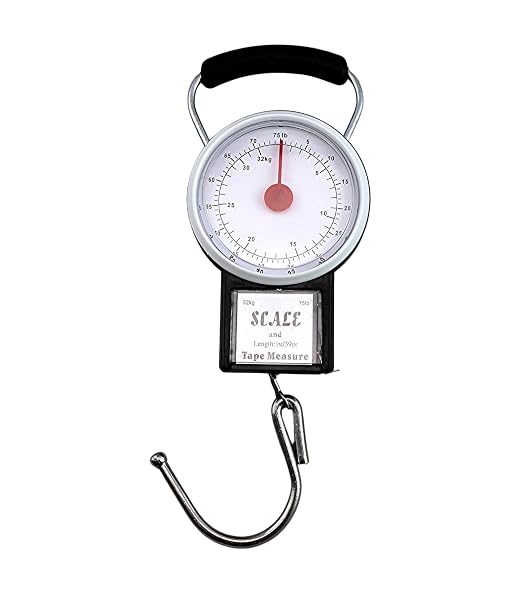 Manual Luggage Baggage Scale with Tape Measure with Dial Analog Display Travel Size Portable Take Along - Image 7