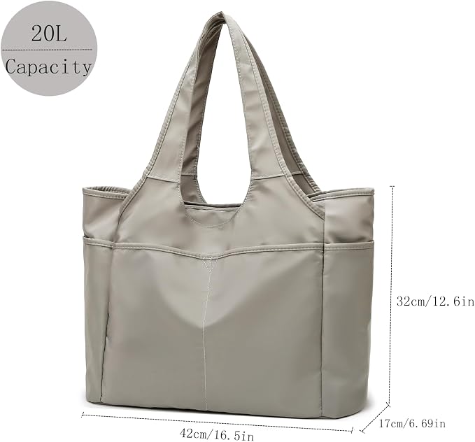 SOYMWIN Tote Bag for Women,Large Tote Bag with Compartments and Multiple Pockets,Quilted Shoulder Bag for Travel Work Sports | Large - Image 5