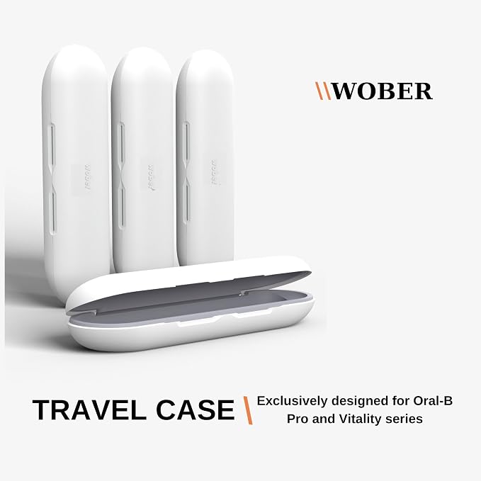 Oral-B Pro 1000 Plastic Travel Case, Compatible with Oral-B Pro 1000/1500/2000/3000/3500/Vitality Electric Toothbrush Only, Hard Protective Cover, Portable Toothbrush Holder (Gray) - Image 2