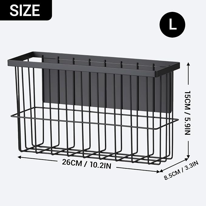 FAMNONE 1-Pack Magnetic Basket for Dryer Balls, Laundry Room Organizer | Metal Dryer Ball Holder, Magnetic Lint Bin, Fridge Basket, Washer Dryer Organizer for Kitchen, Laundry - Image 2