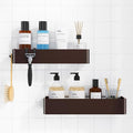 Kitsure Shower Caddy Adhesive, Stylish Shower Organizer, Large, Brown | 2 Pack Shower Shelf for Inside Shower, 100% Rustproof Metal Shelves, No-Drill Bathroom Organizers and Storage by Kitsure