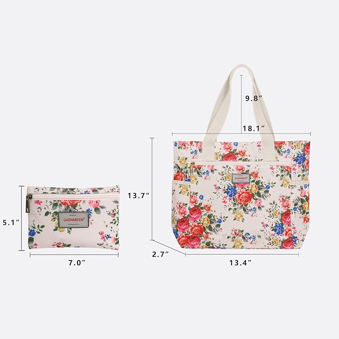 GAENMESN Women's Lightweight Waterproof Tote Bag Durable Designer Handbag with Zipper Travel Commute Everyday Use - Image 5