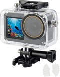 Waterproof Case for DJI Action 5 Pro Action 4/3 Camera Accessories | 164FT/50M Underwater Waterproof Case with Anti-Fog Shell Cage, for Deep Diving Scuba Snorkeling with Quick Release Screw by UTEBIT