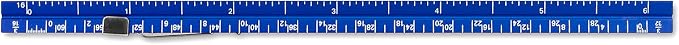 Alumicolor Aluminum Architect Pocket Scale With Clip, 6IN, Blue - Image 3