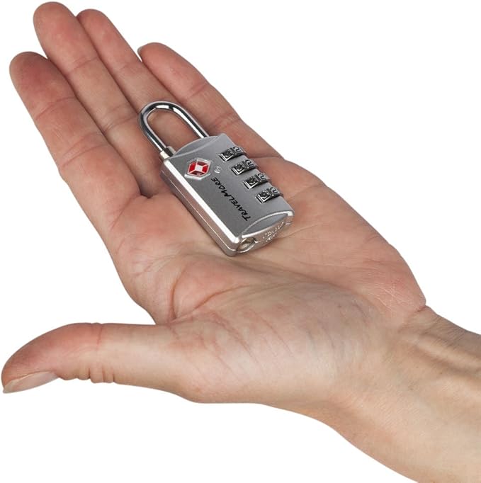 Luggage Locks TSA Approved, 4-Digit Travel Combination Locks | TSA Accepted, Easy to Use, Compact, Lightweight, Durable, Zinc Alloy Body, for Suitcases, Backpacks, Zippers, 5-Pack, Silver - Image 4