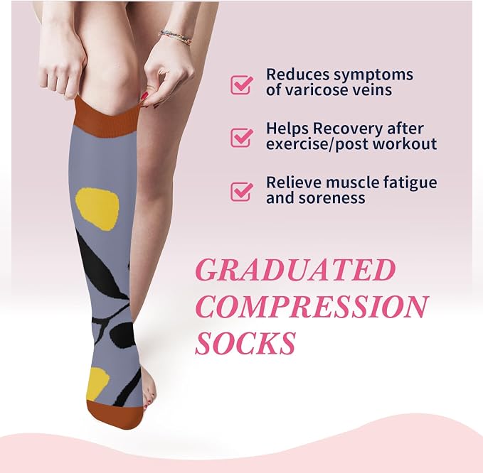 Sooverki Compression Socks for Women & Men 6 Pairs is Best Supportive Knee High Stockings for Circulation, Travel, Nurses - Image 5