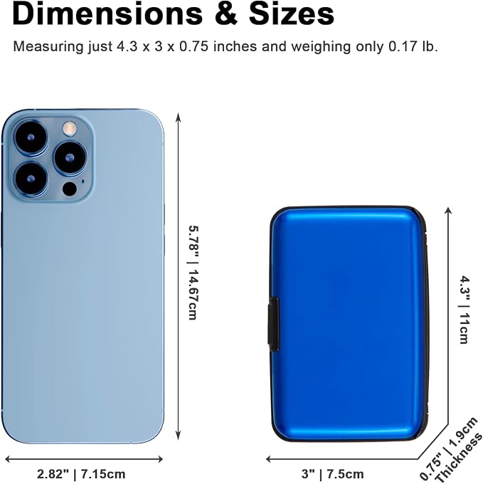 Credit Card Holder Small RFID Blocking Wallet Business Metal Slim Mini Aluminum Hard Case for Women Men - Image 4