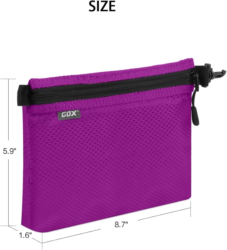 GOX Small Toiletry Bag for Men Bulk Cosmetic Bag Dopp Kit Carry On Zipper Pouch Organization Nylon Small Packing Sack Waterproof (Purple) - Image 5