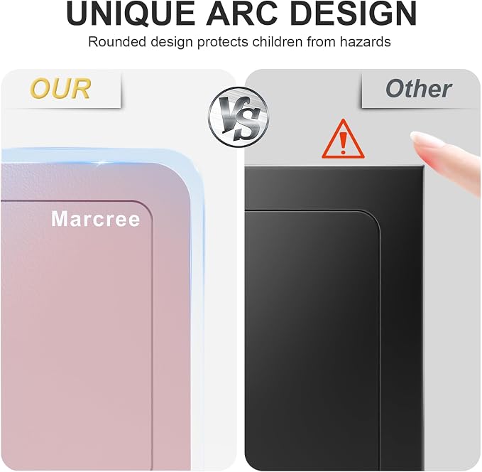 Marcree 0.23 Cubic Small Safe Box for Home, Mini Safes for Kids, Pink Safe | Security Cabinet Safes with Cutting-edge Bending, Lock Box with Keys for Money Cash, 6.69x 9.06x 6.69 Inches, Pink - Image 3