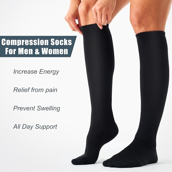 Compression Socks for Women and Men(3 Pairs)15-20mmHg - Best Circulation Support Socks - Image 2