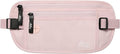 MoKo Travel Money Belt with RFID Blocking, Hidden Slim Wallet, Pink | Ultra-thin, breathable design fits discreetly under clothing; adjustable elastic belt fits 24-38 in waists. by MoKo