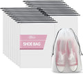 20 Pack Shoe Bags for Travel, 11.8" x 15.7" Waterproof Travel Shoe Bags for Packing, Large Clear Shoe Organizers Pouch with Rope, Portable Drawstring Shoes Storage Bag for Men & Women by UKAYONK