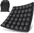 Airplane Seat Cushion for Long Flights, Inflatable Travel Seat Cushion with Built-in Pump, 36 Air Cell Portable Seat Pad, Foldable Non-Slip Cushion for Plane, Office Chair, Car, Stadium (Black) by IZLTUV