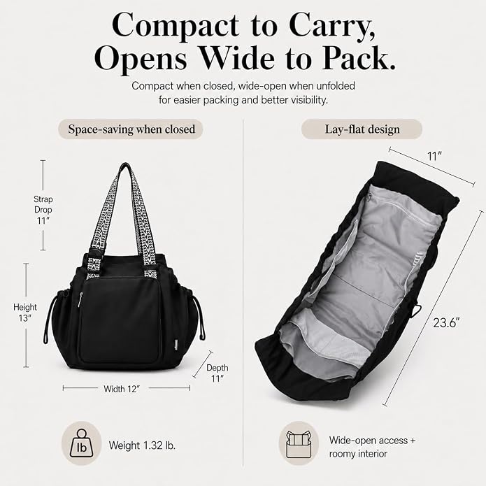 Everyday Bag Tote for Women, Spacious Diaper Bag with 16 Pockets, Durable Travel Bag, Sleek Work Shoulder Bag - Image 4