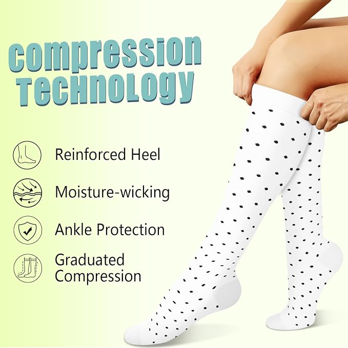 Copper Compression Socks 15-20 mmHg for Men & Women 8 Pairs – Circulation Support for Nurses, Travel, Running, Hiking, Soccer - Image 5