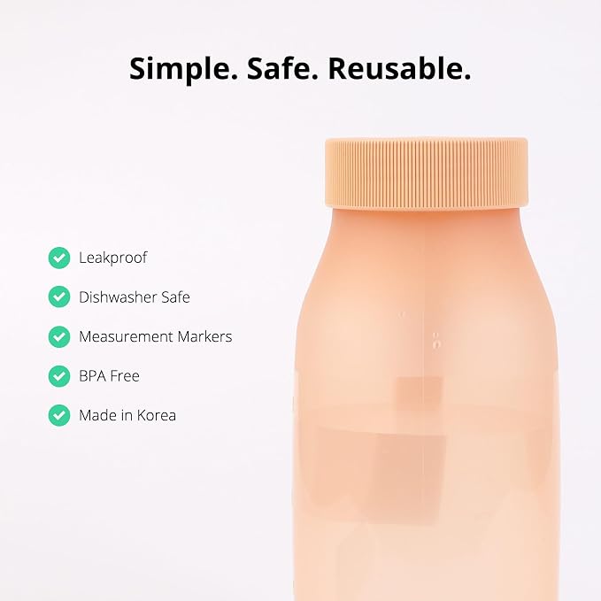 BLUE GINKGO Collapsible Water Bottle – Lightweight, Foldable Silicone Bottle for Travel, Hiking, and Camping (16.9oz, Made in Korea, Peach) - Image 7