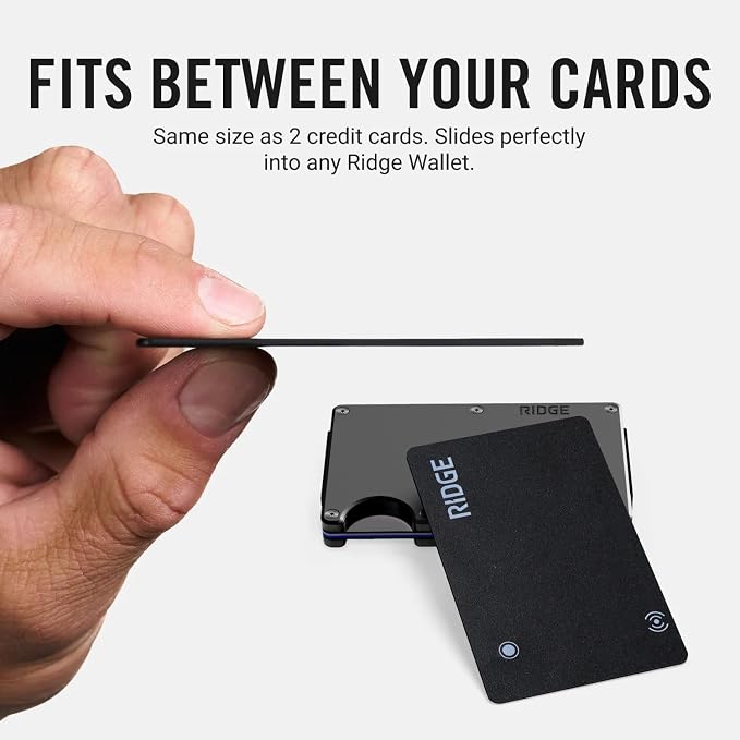 Ridge Wallet Tracker Card Compatible with Apple Find My, Slim Tracking Card - Wallet Finder, Item Locator for Luggage Tags, Passports, Phone - MFi Certified, IP68 Water Resistance - Image 5