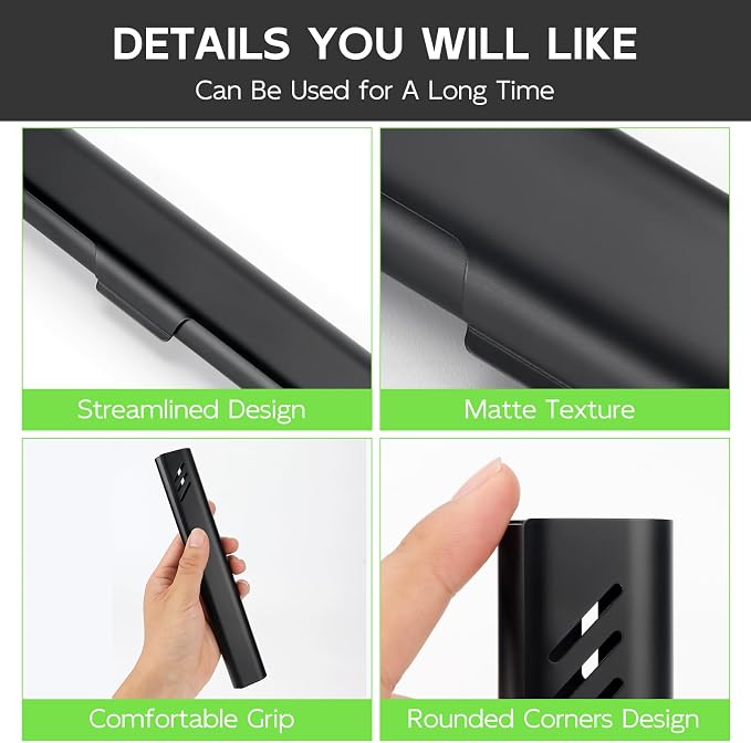 Travel Toothbrush Case, Portable Toothbrush Holder, Durable Aluminum Toothbrush Storage Box, Small Breathable Manual Toothbrush Container for Traveling, School, Camping, Business Trip - Black - Image 5