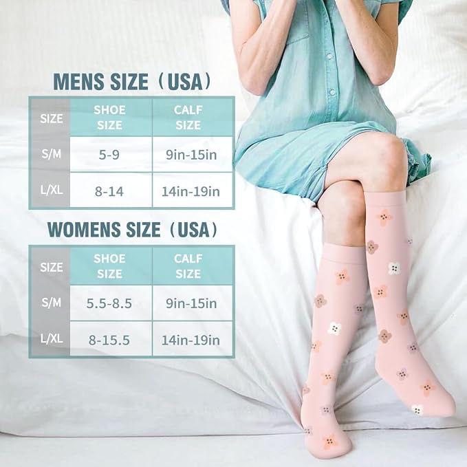 Compression Socks for Women & Men Circulation(6 pairs)-Graduated Supports Socks for Running, Athletic Sports - Image 7