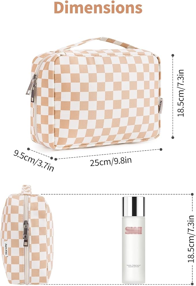 Narwey Small Hanging Travel Toiletry Bag for Women, Travel Bag for Toiletries, Makeup Bag Organizer Cosmetic Bags Make Up Bags for Girls - Image 5