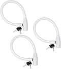 Child-Proof Refrigerator Lock for Kids & Adults - Lock for French Door Fridge and Cabinet (Regular, White, 3 Pack Keyed Alike) by UrbanAugust