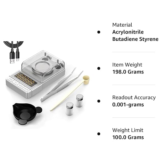 Silver Milligram Scale 100g/0.001g, Digital Mg Powder Scale for Gold | Mg Scale with 20g Calibration Weight and Accessories, Silver Powder Scale for Reloading - Image 8