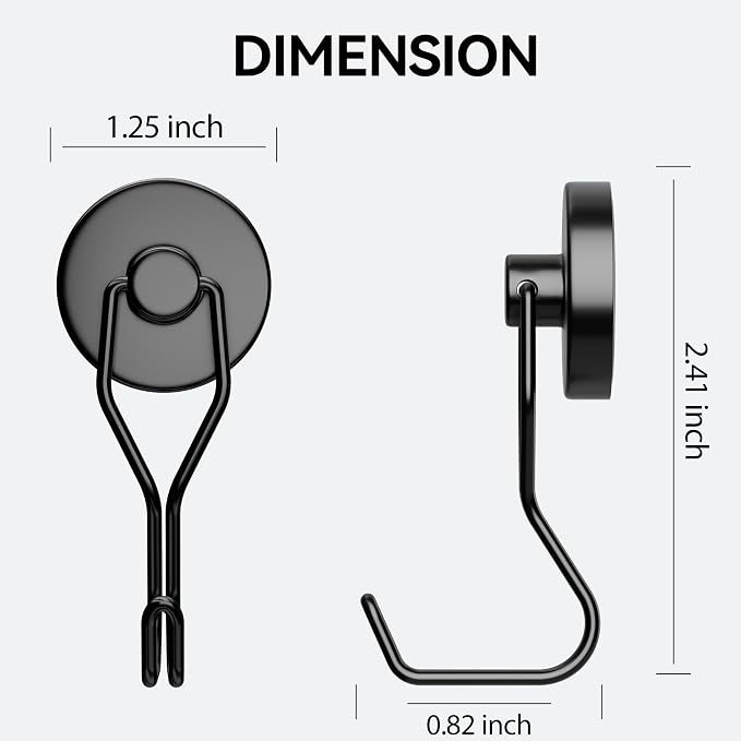 100lbs Magnetic Hooks, Heavy Duty Neodymium Magnet Hooks, Magnets for Cruise Cabins, Refrigerator, Grill, Garage, Kitchen, Hanging, Fridge, Outdoor, Key Holder, BBQ, Utensil Hangers, Oven - Image 4
