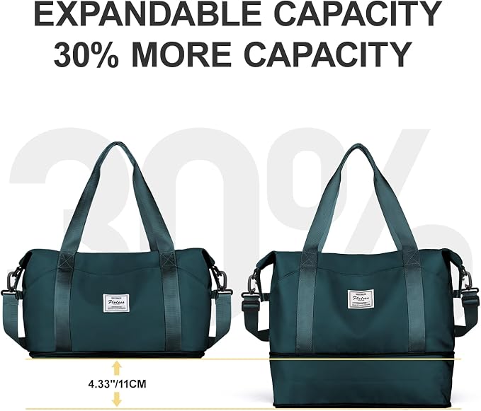 Travel Duffel Bag, Sports Tote Gym Bag, Shoulder Weekender Overnight Bag for Women - Image 7