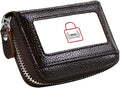 Women's RFID Blocking 12 Slots Credit Card Holder Leather Accordion Wallet by Cynure