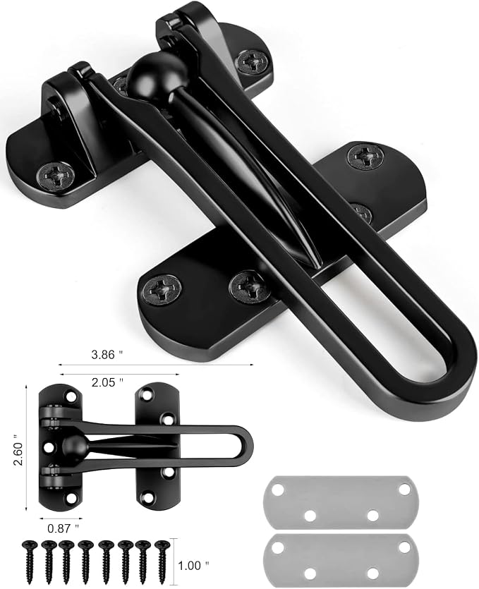 Swing Bar Door Lock Latch, Door Security Sliding Bars for Hotel Child Proof | Home Security Door Reinforcement Lock Door Safety Stopper Door Guard for Indoor and Front Gate Thicken Solid Aluminium 1 Pack - Image 7