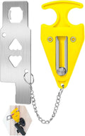 Portable Door Lock for Travel Door Lock Hotel Room Security Devices Apartment Jammer Additional Safety for Traveling Home College upgrade (Yellow combination) by GINFH