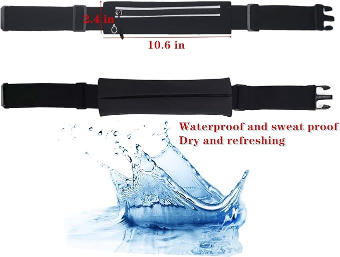 Slim Running Belt Fanny Pack for Men Women, Running Hiking Cycling Phone Holder, Reflective Runners Pouch Waist Pack for Workout, Money Belt, Running Gear Accessories Gift【Fits All Size Phones】 - Image 3