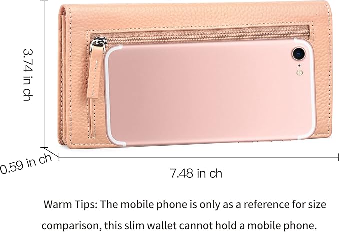 GOIACII Wallets for Women RFID Blocking Ultra Slim Leather Credit Card Holder Clutch - Image 5