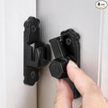 4 Packs Black Aluminum Alloy 90/180 Degree Gate Lock,Barn Door Latches | Flip Gate Latches,Right Angle Door Lock Latch,Sliding Door Latches,for bedroom,garage,window,pet enclosures,drawer,cabinet by INIRET
