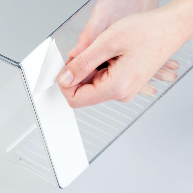 iDesign Adhesive Organizer Bin, Set of 2, Clear | Damage-Free Hanging, For Kitchen, Bathroom, or Office - Image 5
