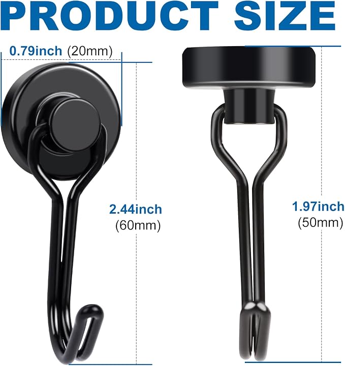 Magnetic Hooks, 40lbs+ Magnet Hook 2026 Cruise Essentials | Heavy Duty Strong Magnets Refrigerator Fridge Hanging for Classroom Beach Vacation Kitchen Grills Home - Image 2