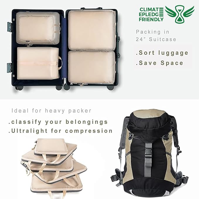 BAGAIL 6 Set Ultralight Compression Packing Cubes Packing Organizer for Travel Accessories Luggage Suitcase Backpack - Image 6