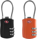 Luggage Locks TSA Approved, Small Padlock Combination, TSA Locks for Luggage, Suitcase, Travel Essentials, Combo Padlock with Cable, for Backpack, Bag, Zipper, Locker, Case, Box (2-Pack) by SpecializeinCombinationLock
