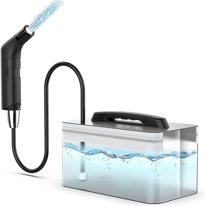 Portable Bidet for Travel with Soft and Strong Water Pressure Modes, USB-C Rechargeable Travel Bidet, Large 2.3L Water Tank for Home and Camping Use (Black) by LUOOV