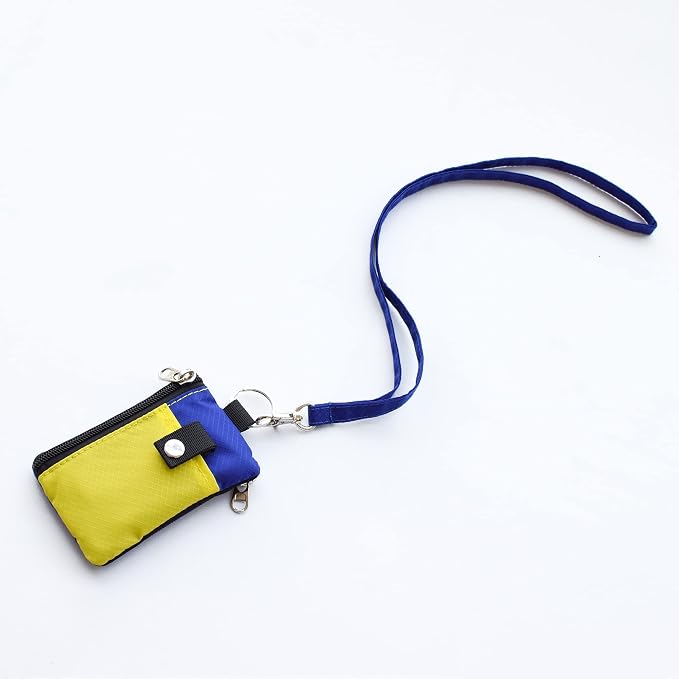 CHENSPRX Minimalist RFID Blocking Small Wallet with ID Window,WaterResistant Zip Id Case Wallet with Lanyard Keychain for Cards,Cash,Travel,Women,Men - Image 7