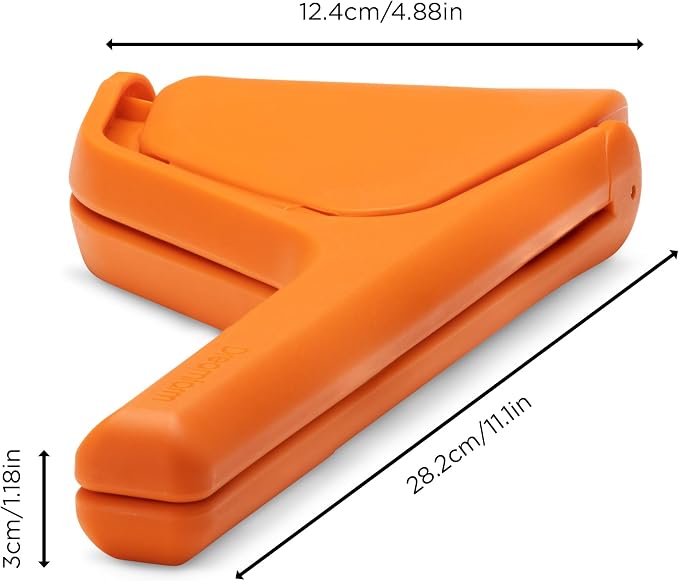 Dreamfarm Fluicer Fold-Flat Citrus Juicer - Orange | Easy, manual fresh orange juice squeezer with pip catcher, suits all citrus fruits, compact storage, 11" - Image 9