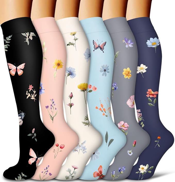 COOLOVER Copper Compression Socks for Women and Men(6 Pairs)-Best Support for Running, Athletic, Travel by COOLOVER