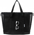 Mesh Beach Bag tote for women men cruise travel essentials swim pool towel bag for family vacation foldable must haves | foldable by Unknown