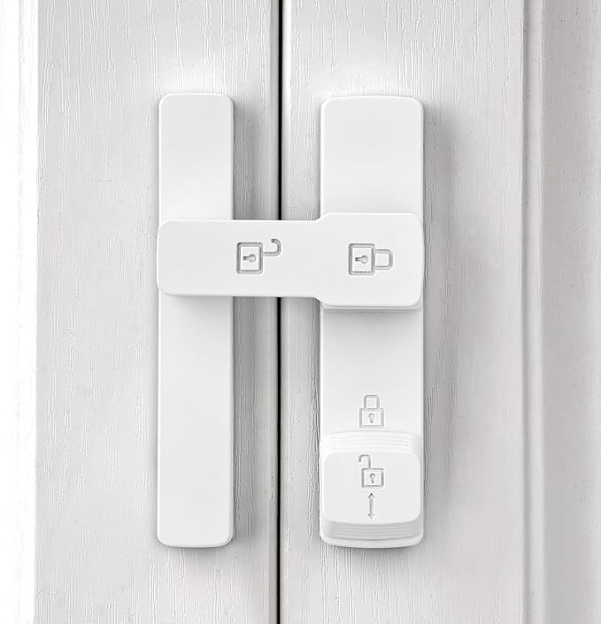 2 Packs White 180 Degree Barn Door Lock,Flip Gate Latches Hardware | Zinc Alloy Door Lock,Sliding Door Latches,for bedroom,drawer,pet enclosures,cabinet,garage,window - Image 6