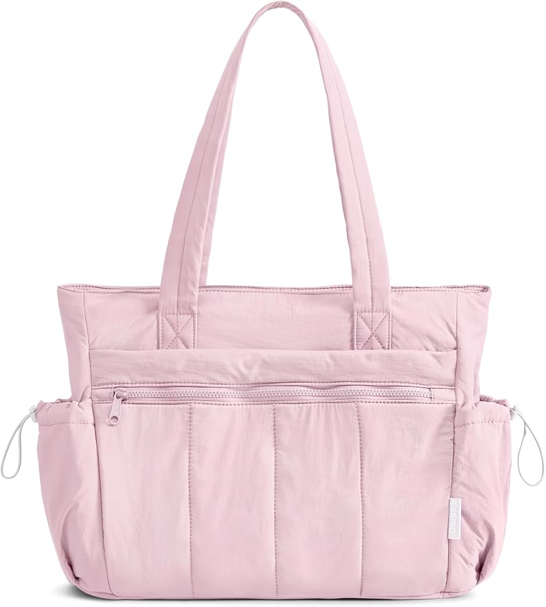 Tote Bag for Women, Lightweight Large Puffer Bag, Quilted Shoulder Purses Handbags for Travel Work by EASYSO