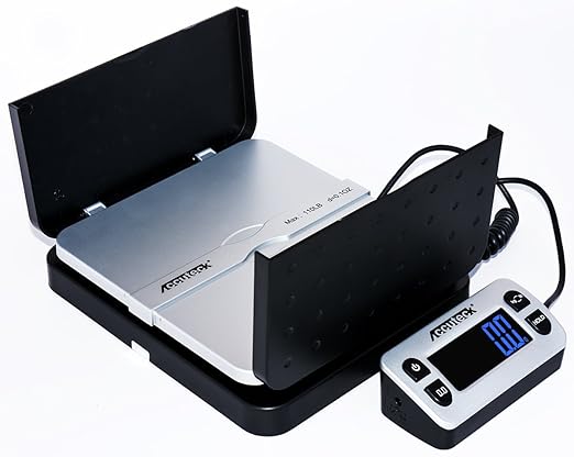 ACCUTECK 8580 High Capacity 110 Lbs High Accuracy 0.1OZ Digital Postal Scale with Remote Display, Batteries and USB Cable and AC Adapter Included - Image 3