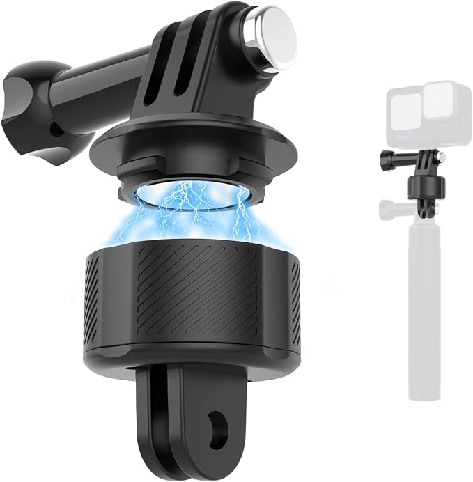 Magnetic Accessories for GoPro, Quick Release Base for Bike, Selfie Stick, Monopod, Tripod Mount, Compatible with GoPro Hero 13/12/11/10 Black, Akaso, Insta, DJI and More (Magnetic Accessories) by SKEZN