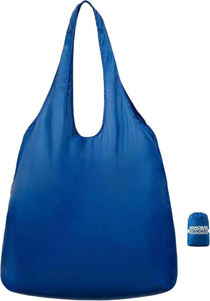 Nanobag Standard 19L Tote Foldable Packable Reusable Grocery Shopping Bag | 0.9 oz Premium Portable Collapsible Ultralight Pocket-Sized for Everyday Use & Travel by Nanobag