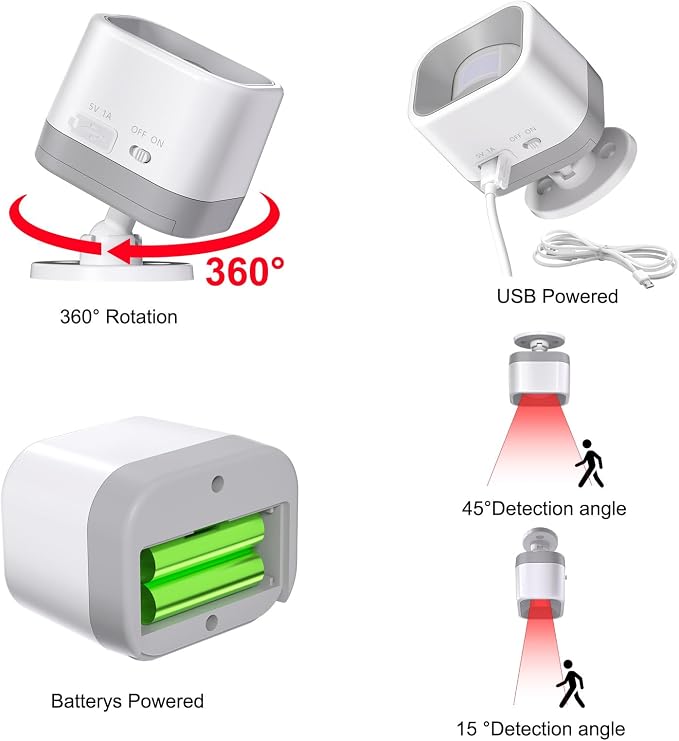 Wireless Driveway Alarm - Motion Sensor Door Chime Motion Detector | 58 Melodies & 500FT Range, Business Entry Alert, Elderly Care - Image 7